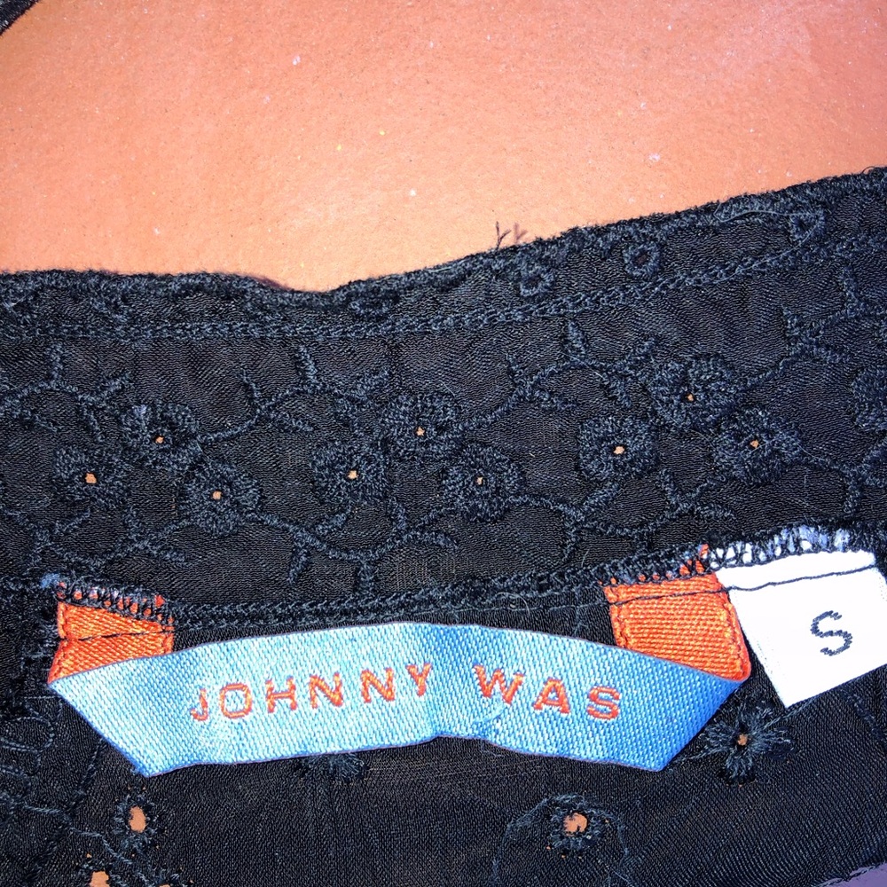 Women’s size S black eyelet lace Johnny Was shirt - Picture 5 of 9